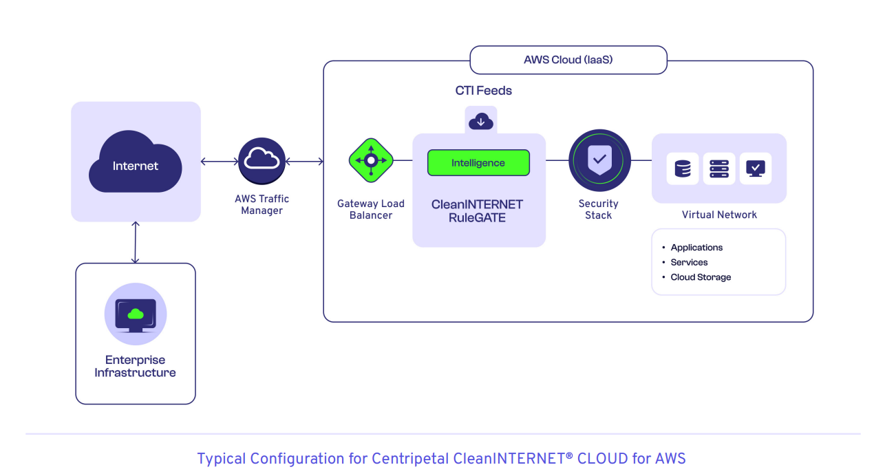 Diagram showing CleanINTERNET for AWS